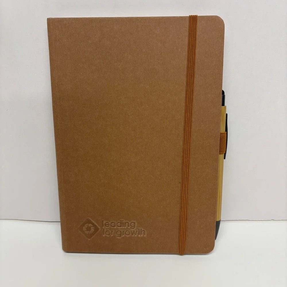 Leading For Growth natural stone journal book with pen